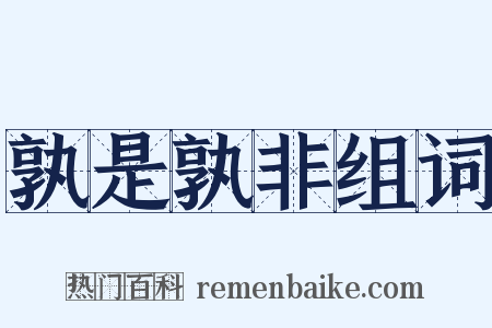 孰是孰非组词是什么意思的图片